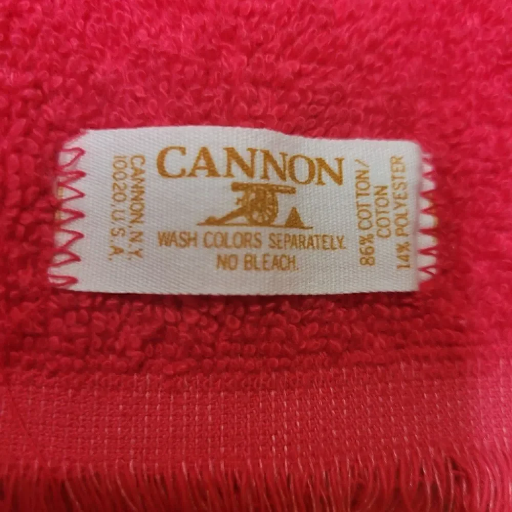 Cannon Red Embroidered Holiday NOEL Bath Hand Towels Set of 4